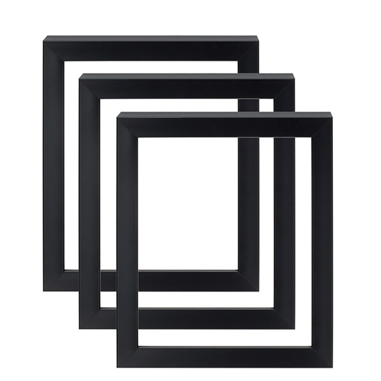 Gotham Deep Artist Open Back Frames for Canvas Paintings - Black - 9x12" - 3 Pack - 1-5/8" Deep Frame without Glass or Backing - Professional Quality Finished Artwork Canvases - Made in the USA